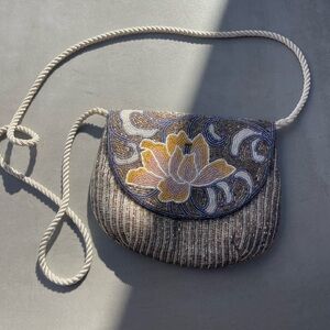 Beaded Floral Crossbody Purse